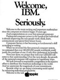 Welcome IBM Seriously